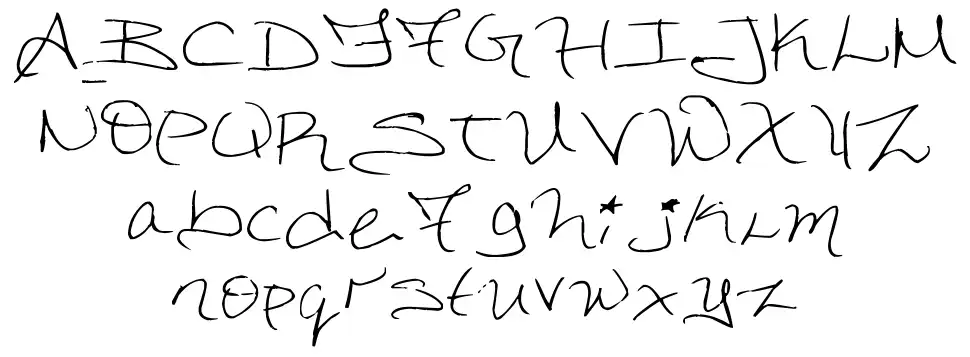 Dorkified Distortionfont specimens