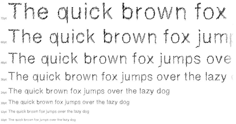 Drawvetica Minifont waterfall