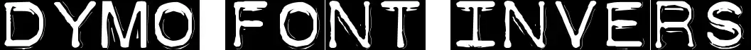 Dymo Font Invers