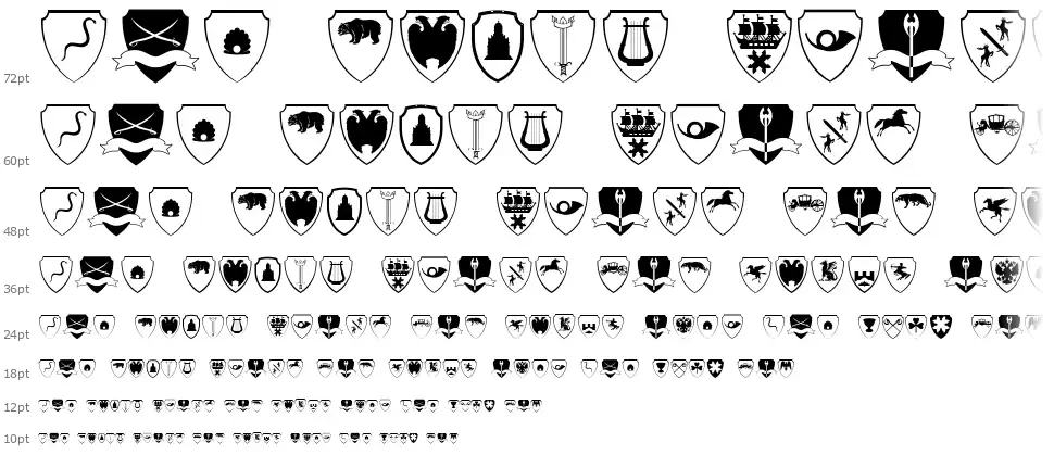 Easy Heraldicsfont waterfall