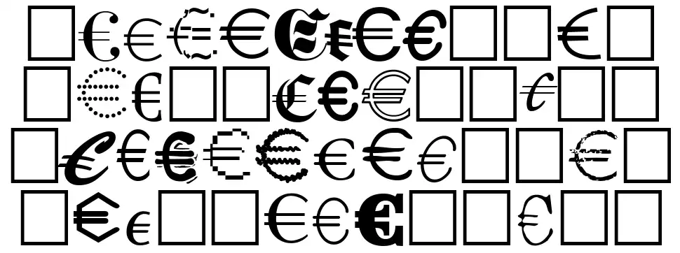 Euro Collectionfont specimens