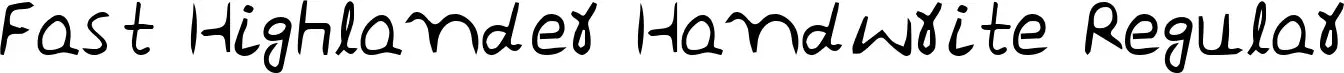 Fast Highlander Handwrite Regular