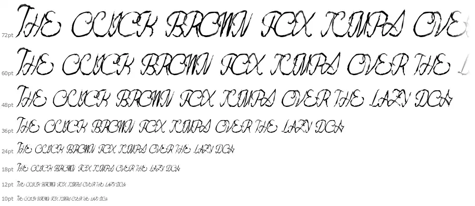 Flash Dancefont waterfall