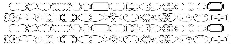 Frames TFBfont specimens