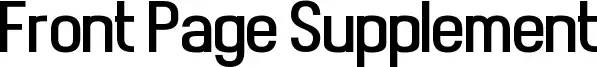 Front Page Supplement