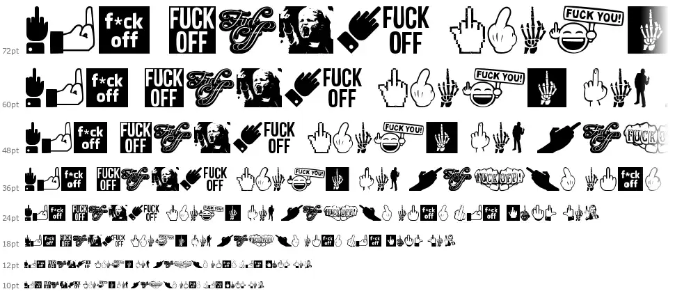 Fuck Offfont waterfall