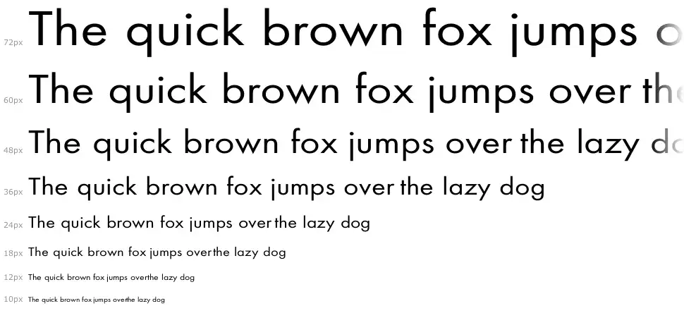 FuturaExtfont waterfall