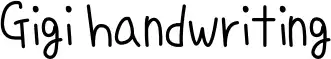 Gigi handwriting
