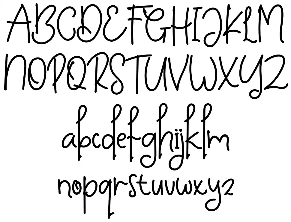 Girls Hairyfont specimens