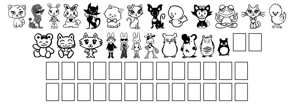 Girly Toonsfont specimens