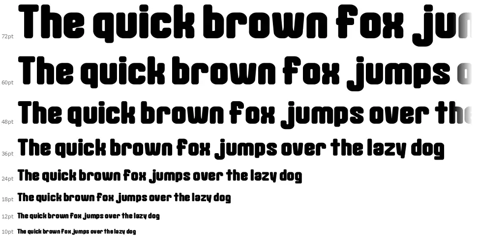 Goma Standard 02font waterfall