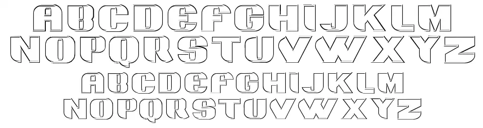 Grotesca 3Dfont specimens