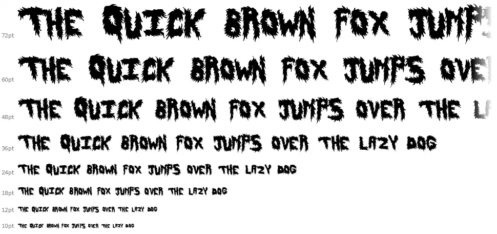 HairyFunfont waterfall