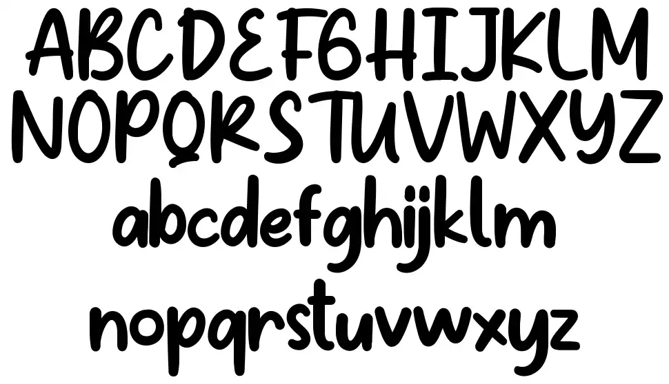 Happy Tummyfont specimens