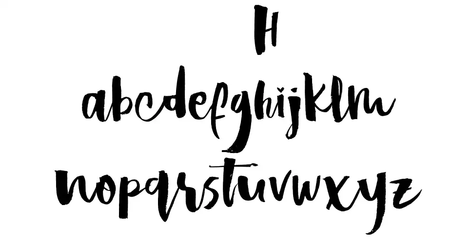 Hastagirlfont specimens