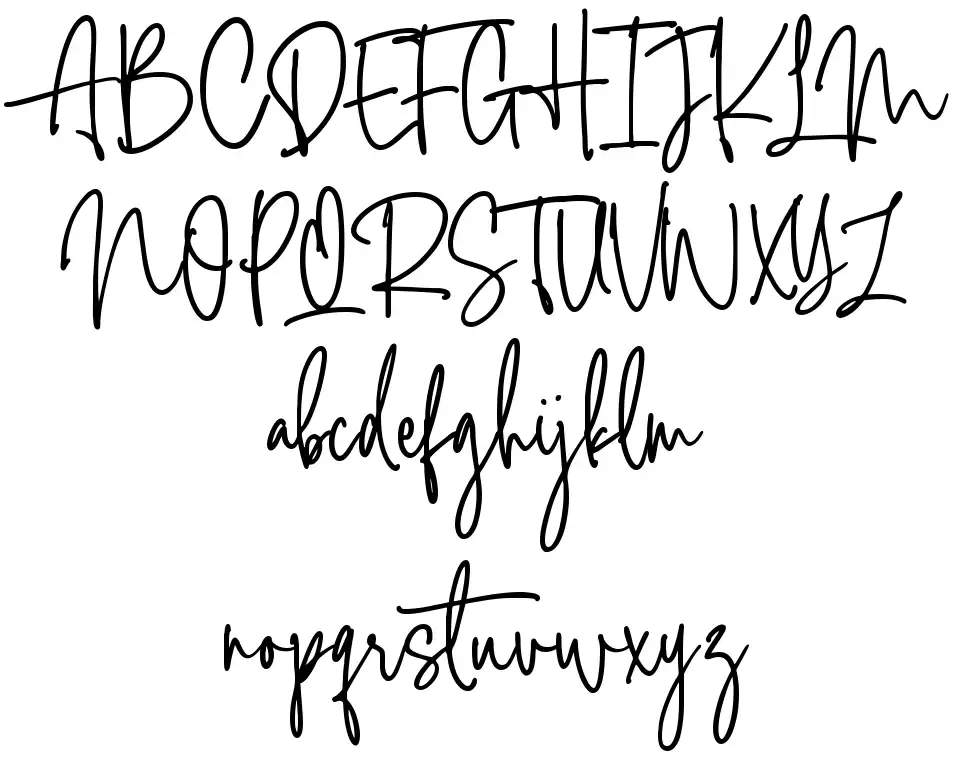 Hastery Signaturefont specimens