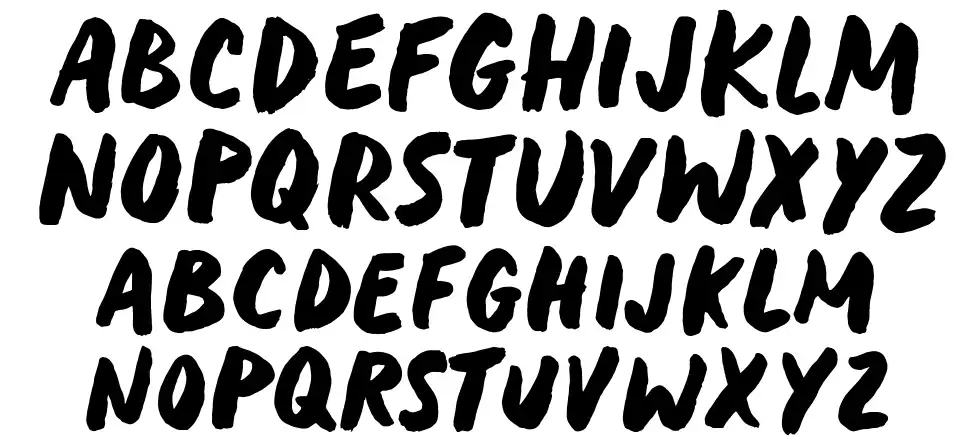 Heavy Tripfont specimens