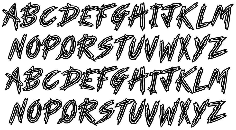 Horror Theaterfont specimens