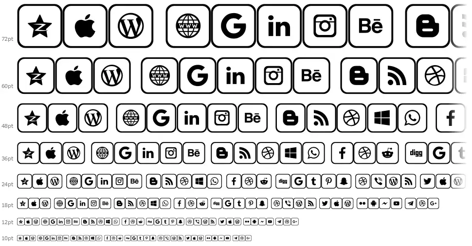 Icons 2019font waterfall