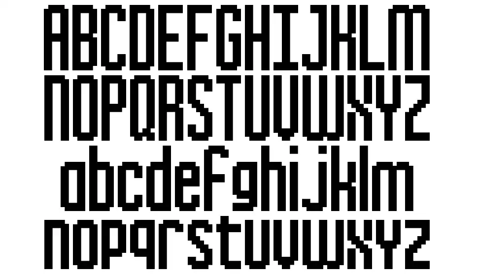 Inky Thin Pixelsfont specimens
