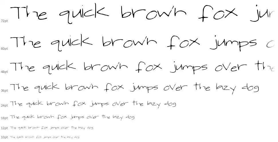 Jackis Handwritingfont waterfall