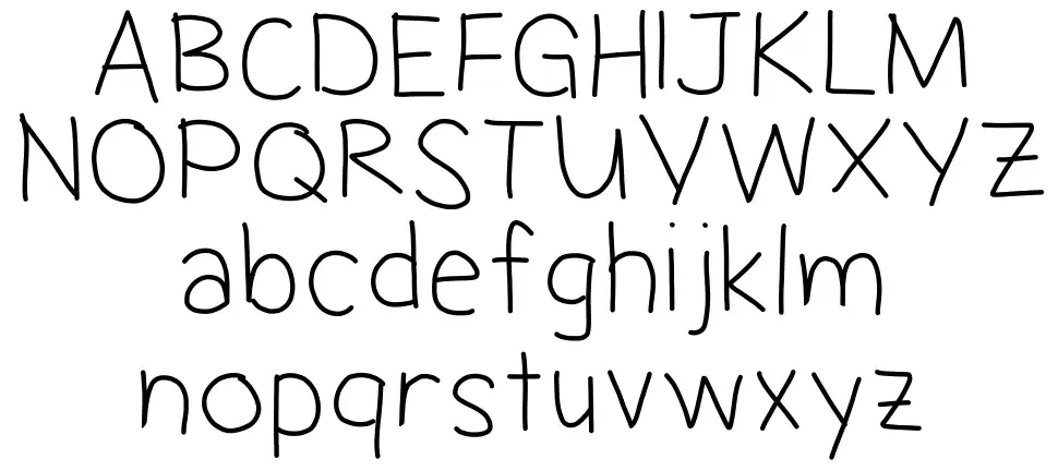 Jacquelyn's Messy Handfont specimens
