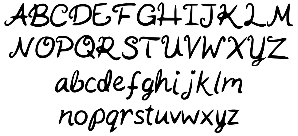 Kaits Handwritingfont specimens