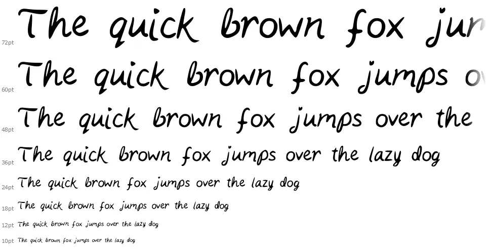 Kaits Handwritingfont waterfall