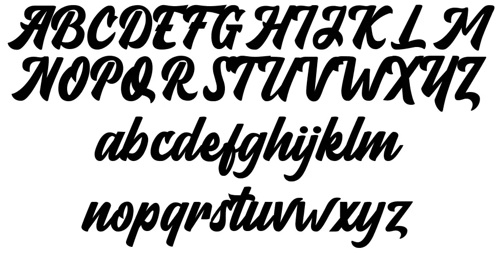 Kalimat Scriptfont specimens