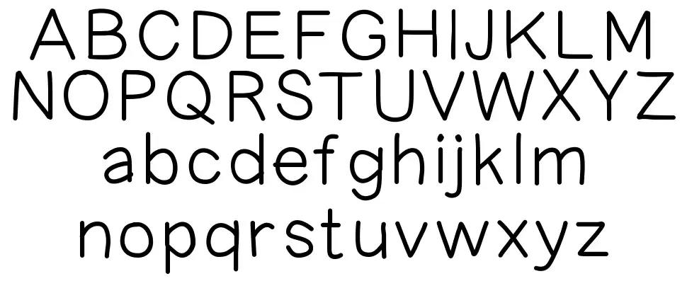 KB Scared Straightfont specimens