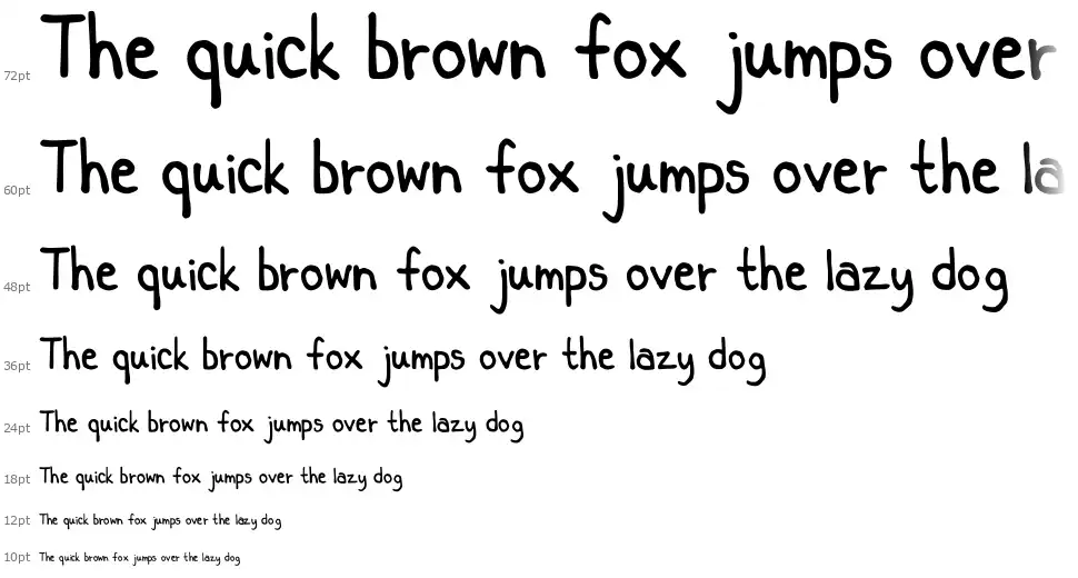 Key's Comicfont waterfall