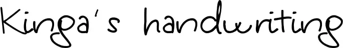 Kinga's handwriting