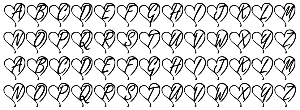 KR Yours Trulyfont specimens