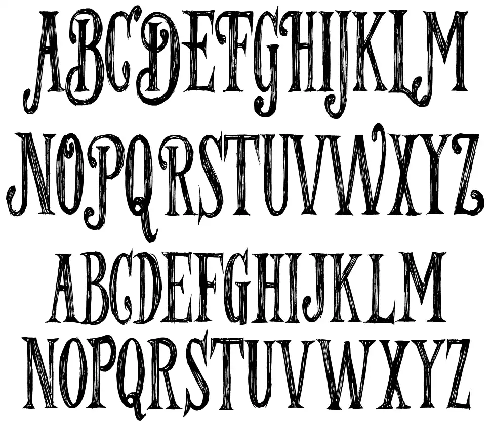 Les Mysteres de Parisfont specimens