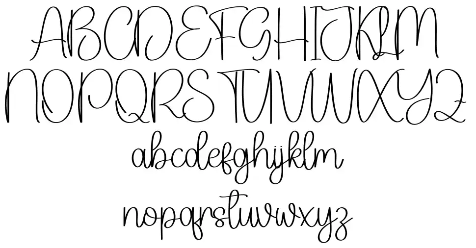 Lightning scriptfont specimens