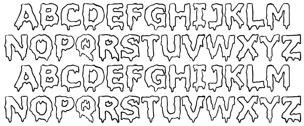 Liquidismfont specimens