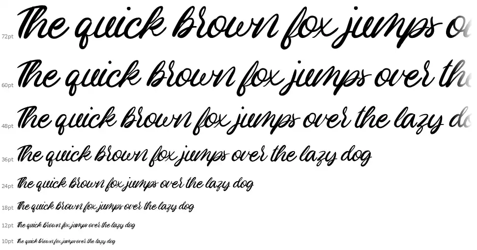 Lucky Smith Scriptfont waterfall