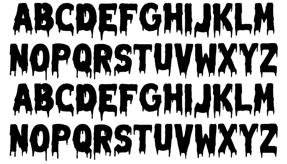 Melted Monsterfont specimens