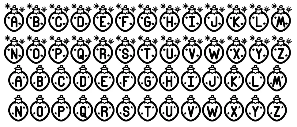Merry Xmas Stfont specimens