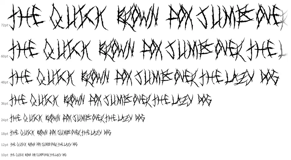 MetalShowfont waterfall