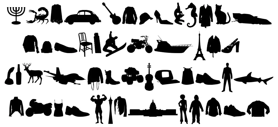 Mixed Silhouettes Free vol 2font specimens