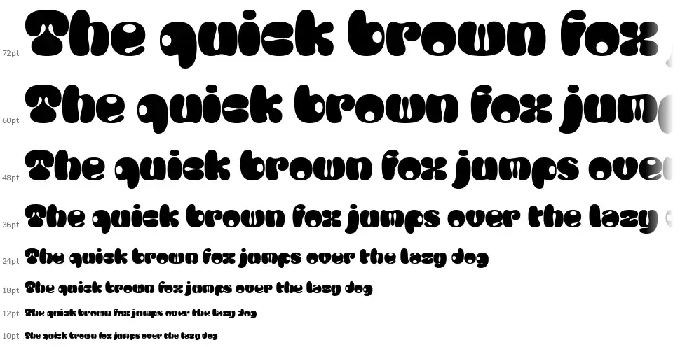 Mochita Displayfont waterfall