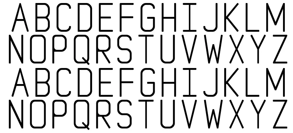 Moonglossfont specimens