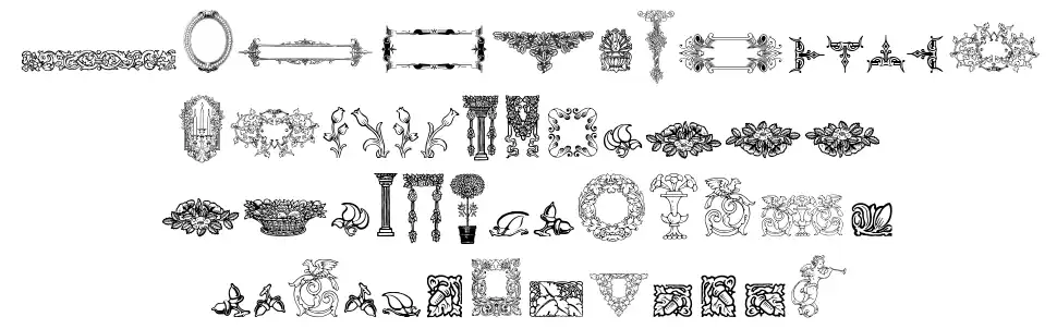 Mortised Ornaments Free Twofont specimens