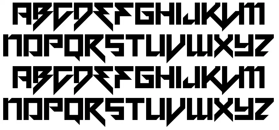 Motorstrikefont specimens