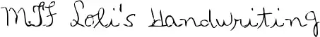 MTF Loli's Handwriting