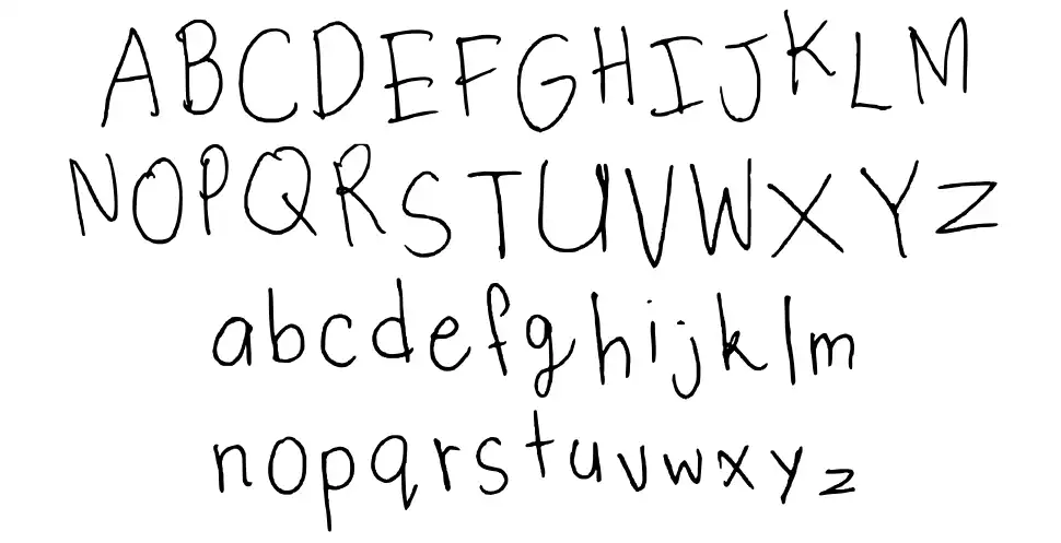 My Ugly Handwritingfont specimens