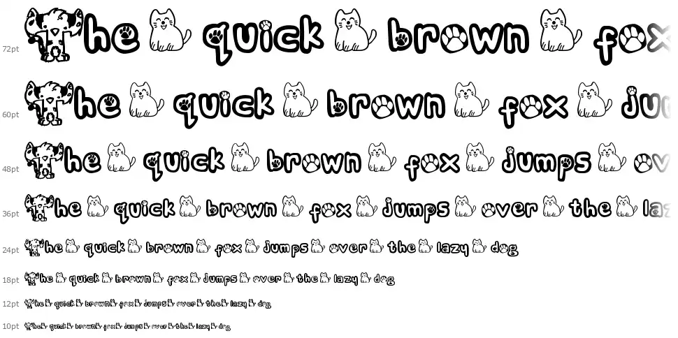 Neko! Neko!font waterfall