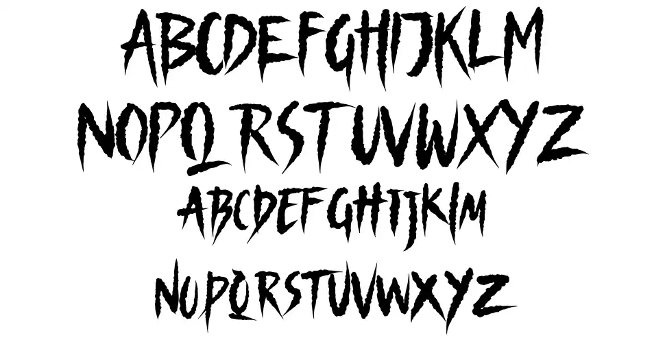 Nightscaryfont specimens