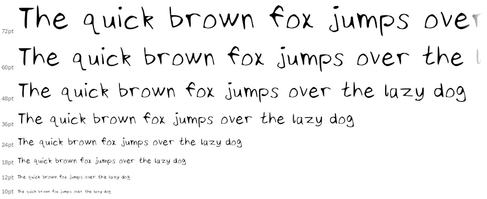 Ninjy's HandWritingfont waterfall